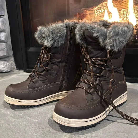 APRES By Lamo faux fur lining/insole,TPR outsole,zipper,lace up snow/Winter boot - Picture 1 of 14